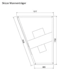 Ottofond Raumsparbadewanne Galia II B 175 X 135 Weiß -Badmobel Verkauf 1655 2