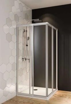 Breuer FARA 4 Eckeinstieg Mit Schiebetüren 4-teilig Kunstglas QUICK