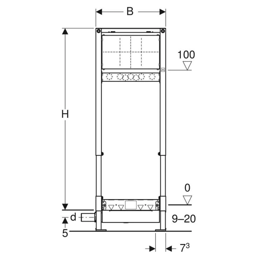 Geberit Duofix Element Für Dusche 130 Cm Mit Wandablauf, Wandarmatur UP D50 4 Geberit Duofix Element Für Dusche 130 Cm Mit Wandablauf, Wandarmatur UP D50 – Bild 2