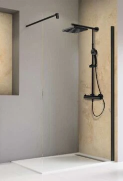 Schulte Toura Duschwand Walk-In 8 Mm Express Plus Black Style