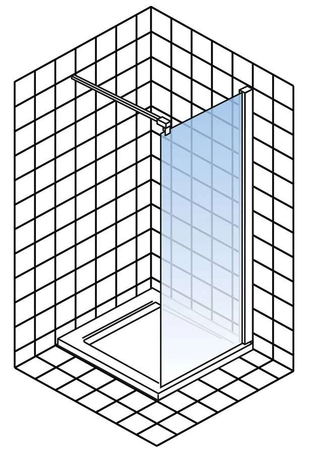 Schulte Toura Duschwand Walk-In 8 Mm Express Plus Black Style 5 Schulte Toura Duschwand Walk-In 8 Mm Express Plus Black Style – Bild 3