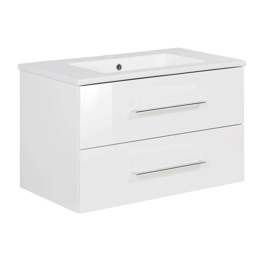 Fackelmann Badmöbelset B.Perfekt 80 Cm Mit Spiegel, Weiß 4 Fackelmann Badmöbelset B.Perfekt 80 Cm Mit Spiegel, Weiß – Bild 2