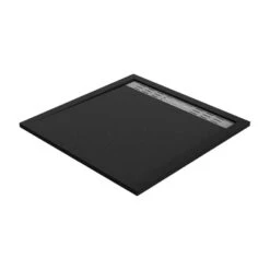 Duschmeister Duschwanne Mineralguss Anthrazit Grau Mit Rinne 90x90 Vero 54