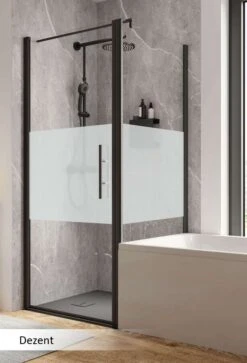 Schulte Garant 2.0 Drehtür Mit Verkürzter Seitenwand Auf Badewanne Black Style -Badmobel Verkauf 18924 7