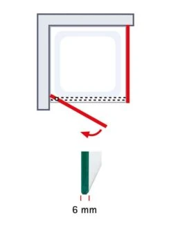 Schulte Garant 2.0 Drehtür Mit Verkürzter Seitenwand Auf Badewanne Black Style -Badmobel Verkauf 18924 9