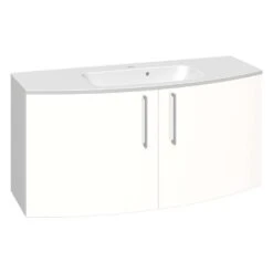 Dansani Badmöbelset Multo+ Limbo 120 Cm 2T, Weiß Hochglanz