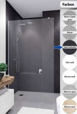 Breuer Duschrückwand Stein-Optik-Dekor -Badmobel Verkauf 19542 2