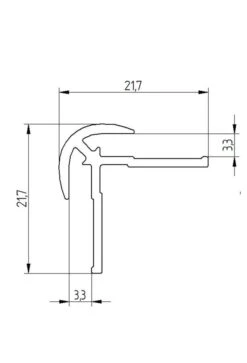 Breuer Verbindungsprofil Ecke Außen -Badmobel Verkauf 19547 2