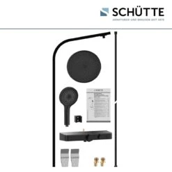 Schütte SAMOA RAIN Überkopf-Brauseset, Schwarz Matt, Mit Thermostat-Ablage -Badmobel Verkauf 19649 6