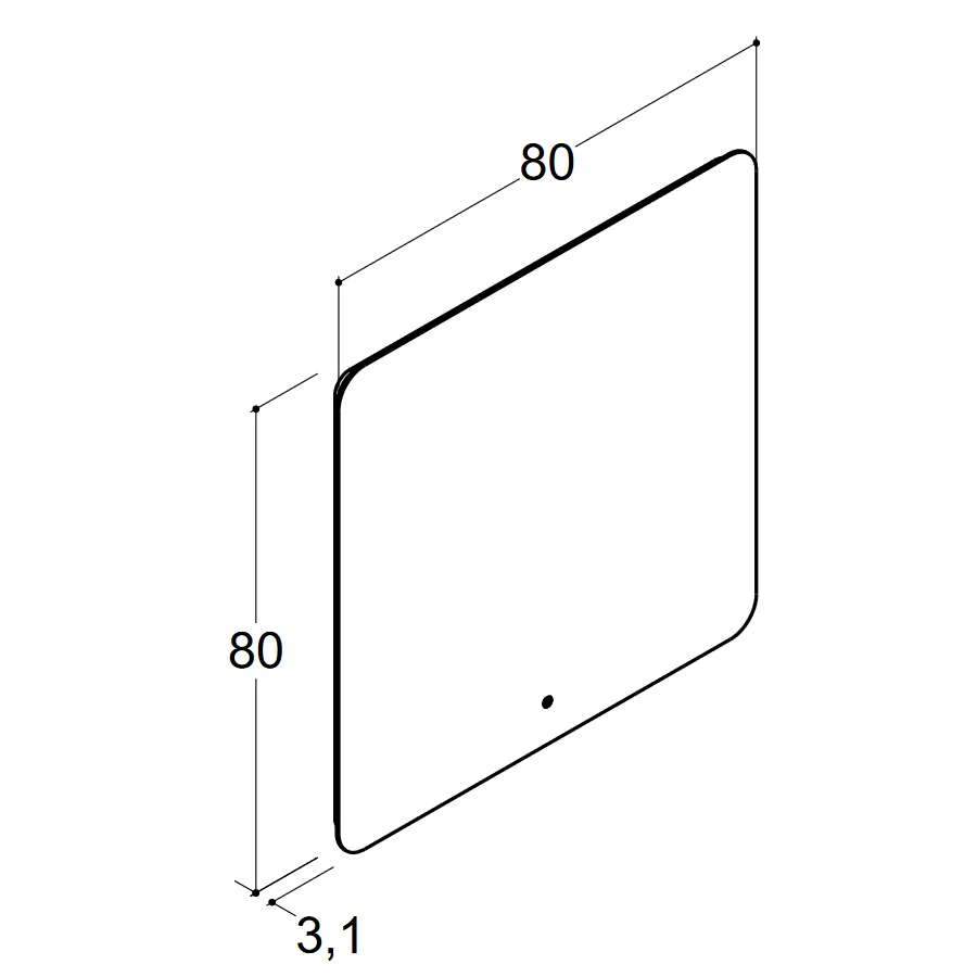 Dansani Leuchtspiegel Glow 80 X 80 Cm 4 Dansani Leuchtspiegel Glow 80 X 80 Cm – Bild 2