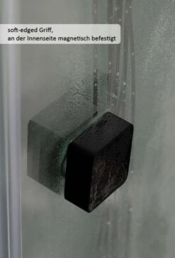 SCHÖNER WOHNEN-Kollektion Nischendusche Fit - Pendeltür Mit Zwei Festteilen 8 Mm Black Version -Badmobel Verkauf 20298 2