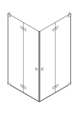 SCHÖNER WOHNEN-Kollektion Eckdusche Fit - Drehfalttüren 8 Mm -Badmobel Verkauf 20309 1