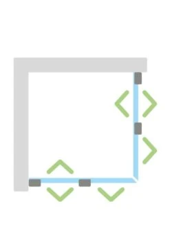 SCHÖNER WOHNEN-Kollektion Eckdusche Fit - Drehfalttüren 8 Mm -Badmobel Verkauf 20309 3