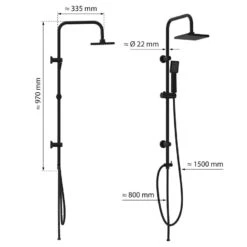 Eisl EASY ENERGY Überkopf-Brauseset, Schwarz Matt 11 Eisl EASY ENERGY Überkopf-Brauseset, Schwarz Matt -Badmobel Verkauf 20418 1