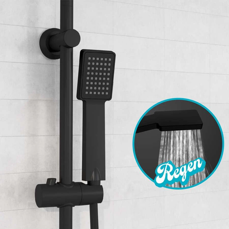 Eisl EASY ENERGY Überkopf-Brauseset, Schwarz Matt 7 Eisl EASY ENERGY Überkopf-Brauseset, Schwarz Matt – Bild 5