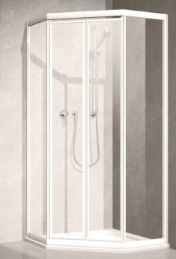 Koralle Duschkabine TwiggyTop Fünfeckdusche, Pendeltür