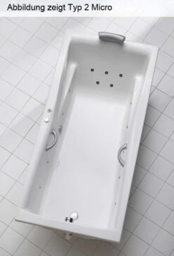 Ottofond Whirlpool Rechteckbadewanne Atlanta 180 / 190