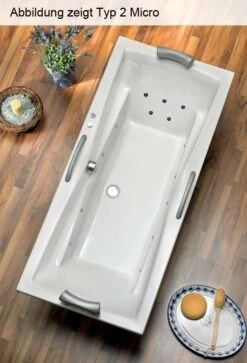 Ottofond Whirlpool Rechteckbadewanne Atlanta Duo