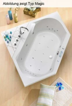 Ottofond Whirlpool Sechseckbadewanne Corsica 200 X 100