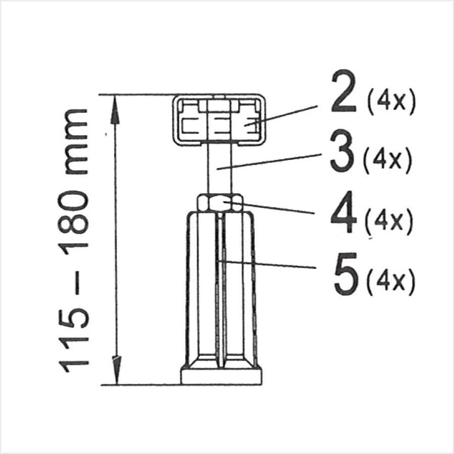 Ottofond Wannenfüße Universal Für Ottofond Badewannen 4 Ottofond Wannenfüße Universal Für Ottofond Badewannen – Bild 2