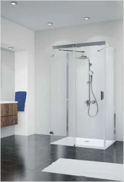 Breuer PANORAMA U-Kabine Mit Schiebetür Und 2 Seitenwänden 8 Mm