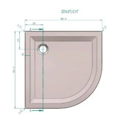 Breuer Duschwanne NOA Flat Line Design Viertelkreis 550 9 Breuer Duschwanne NOA Flat Line Design Viertelkreis 550 -Badmobel Verkauf 4846 2