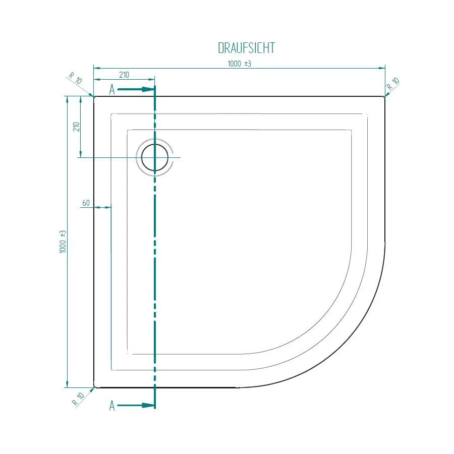 Breuer Duschwanne NOA Flat Line Design Viertelkreis 550 6 Breuer Duschwanne NOA Flat Line Design Viertelkreis 550 – Bild 4