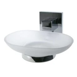 Fackelmann Mare Ablageschale Glas, Chrom Glänzend