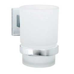 Fackelmann Mare Glas Mit Halter Chrom Glänzend