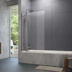 Hüppe 501 Design Pure Badewannenaufsatz 2-teilig Sondermaß