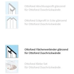 Ottofond Flächenverbinder Glänzend Für Ottofond Duschrückwände