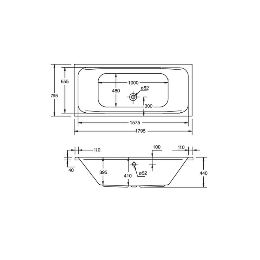 Duschmeister Rechteckbadewanne Wien 180 X 80 5 Duschmeister Rechteckbadewanne Wien 180 X 80 – Bild 3