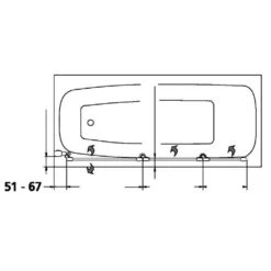 Kermi Vario 2000 Badewannenfaltwand 3-teilig Express -Badmobel Verkauf 6466 3