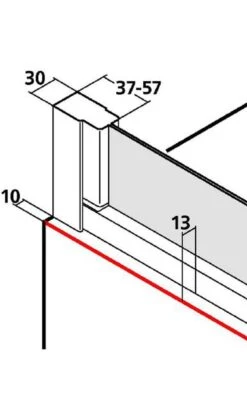 Kermi Nova 2000 U-Kabine Mit Gleittür 2-tlg An Festteil 1850 -Badmobel Verkauf 6536 4