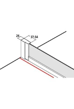 Kermi Nova 2000 Fünfeckdusche Pendeltür An Festteil -Badmobel Verkauf 6694 2