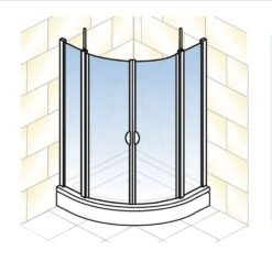 Schulte Sunny Runddusche Mit Drehtüren 4-teilig -Badmobel Verkauf 66 1