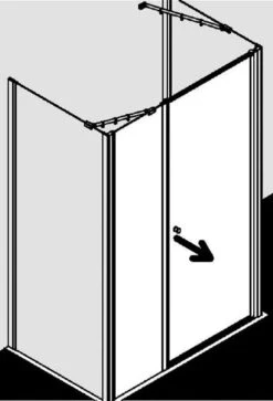 Kermi Ibiza 2000 U-Kabine Mit Drehtür Und Festteil -Badmobel Verkauf 6737 2