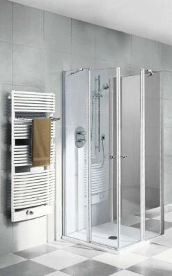 Kermi Ibiza 2000 U-Kabine Eckeinstieg Pendeltüren An Festfeldern