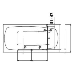Kermi Vario 2000 Badewannenfaltwand über Badewanne -Badmobel Verkauf 6844 2