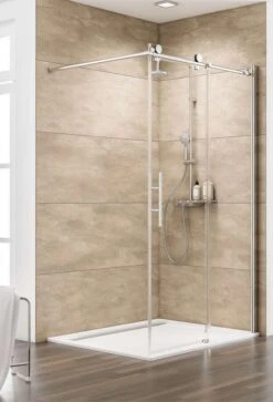 Schulte MasterClass Duschwand Walk In Schiebetür Gleittür 8 Mm