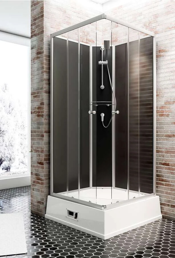 Schulte Komplettduschkabine Mit Pumpe Und Boiler Korfu II Schwarz 3 Schulte Komplettduschkabine Mit Pumpe Und Boiler Korfu II Schwarz