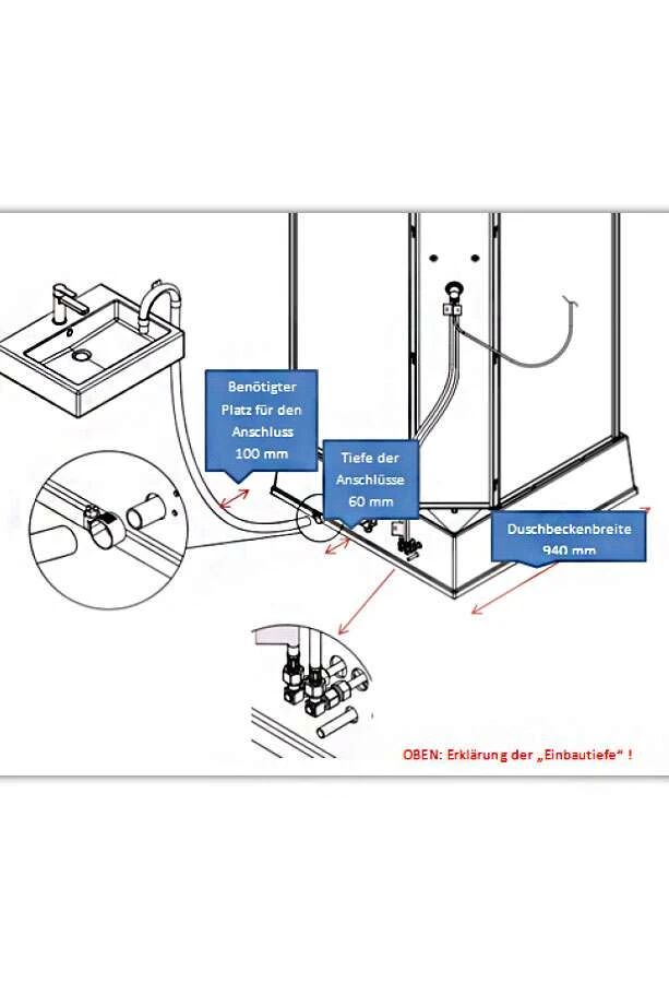 Schulte Komplettduschkabine Mit Pumpe Und Boiler Korfu II Schwarz 5 Schulte Komplettduschkabine Mit Pumpe Und Boiler Korfu II Schwarz – Bild 3