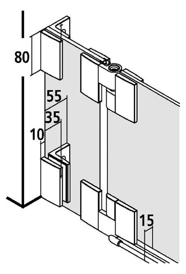 Kermi Filia 1-flügelige Pendeltür An Festteil Für Nische 7 Kermi Filia 1-flügelige Pendeltür An Festteil Für Nische – Bild 5