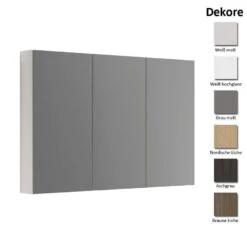 Dansani Delta Spiegelschrank Mit Lichtregler 3T 120 Cm