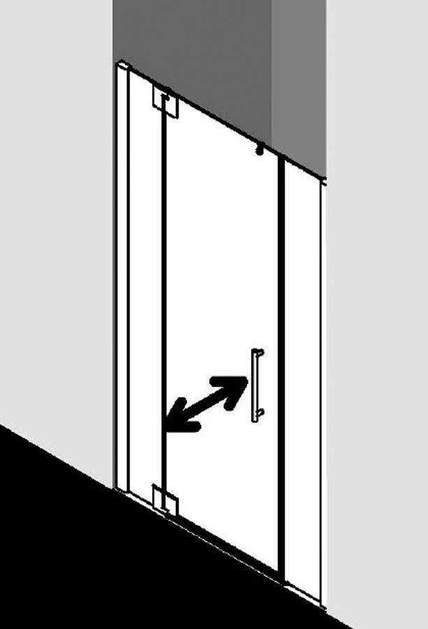 Kermi Pasa XP Pendeltür 1-flg Mit Festfeldern Für Nische 4 Kermi Pasa XP Pendeltür 1-flg Mit Festfeldern Für Nische – Bild 2
