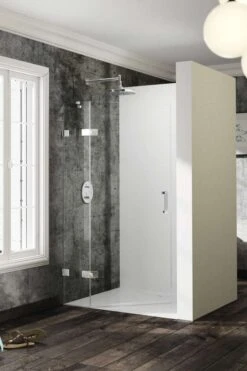 Hüppe SolvaPro Rahmenlos Schwingtür An Festem Segment In Nische