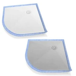 Duschmeister Duschelement Slimline Viertelkreis Aus Mineralwerkstoff Mit Punktablauf