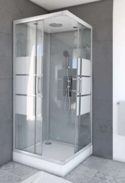 Duschmeister Komplettdusche Max F 90 Grey Eckeinstieg 90 X 90 X 215 Closed