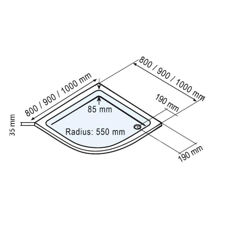 Schulte Duschwanne F Classic Für Radius 550 Mm 4 Schulte Duschwanne F Classic Für Radius 550 Mm – Bild 2