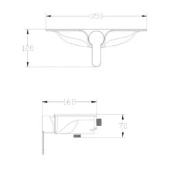Schütte Duscharmatur Waterway Mit Ablage In Chrom-weiß -Badmobel Verkauf 9787 5